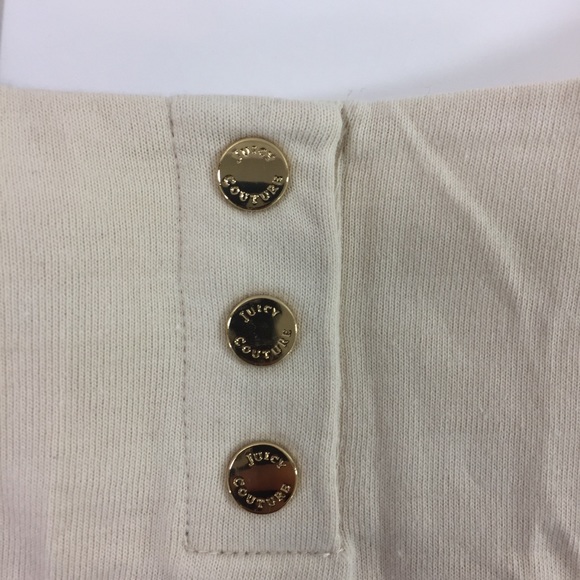 Juicy Couture XL Jersey Stripe Ivory Blue Top - Picture 4 of 8